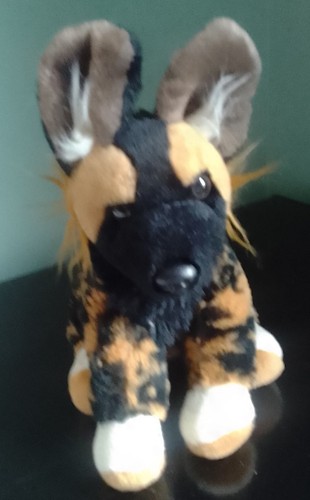African wild dog hyena plush - african,