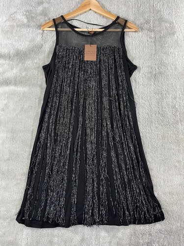 Primark black fringe - black, dress