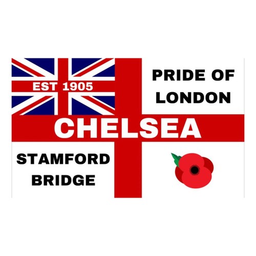 Chelsea flag 5ft - 5ft, x
