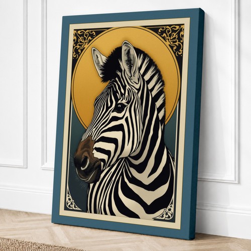 Zebra gold circle - zebra, deco