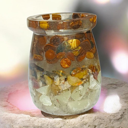 Textured mini vase - textured, decorative