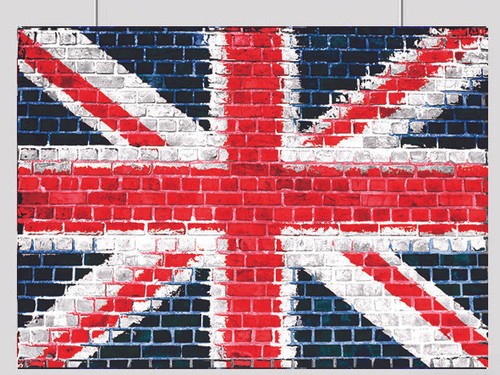 Union jack poster print brick - jack,