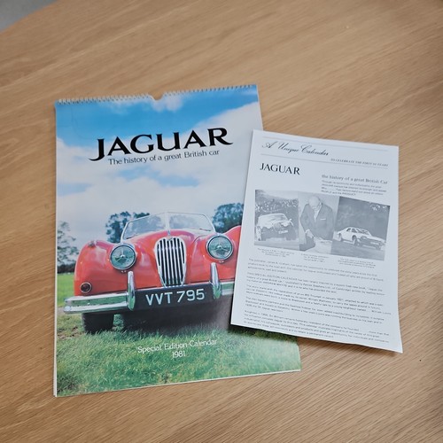 1981 jaguar official calendar - jaguar,
