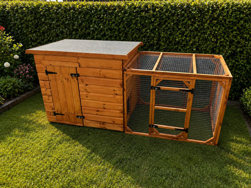 Dog kennel and run - and, 10ft