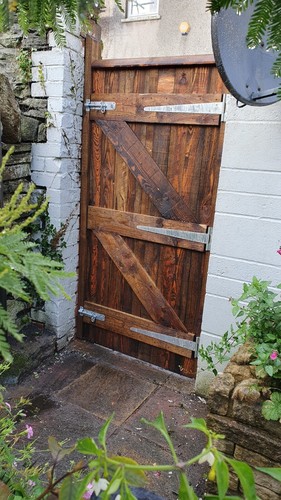 Wooden garden gate side - garden,