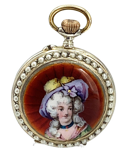 1900s rare silver enamel - &,