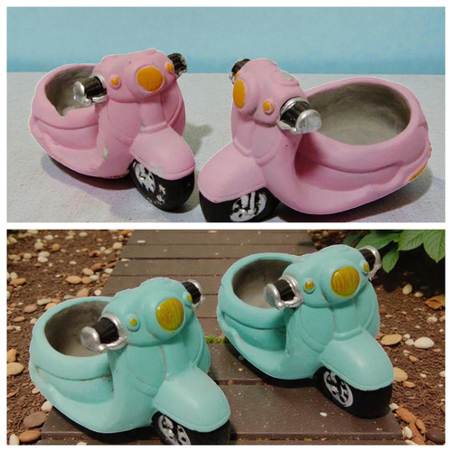 Vintage scooter flower - flower, pot