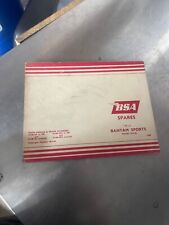 BSA Instruction spares spare