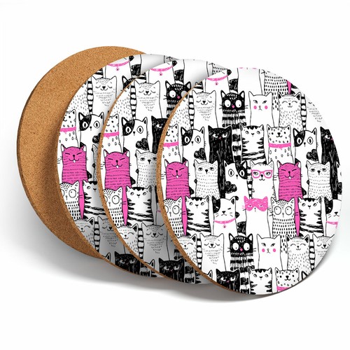 Set beautiful pink cats - 4,
