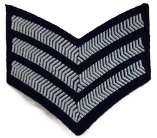 Genuine British RAF Sergeant Rank Stripes / Chevrons / Badges / Patch  - USED