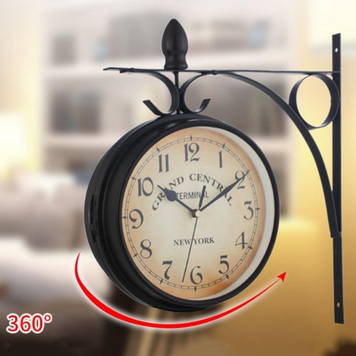 Retro wall clock double - wall, sided