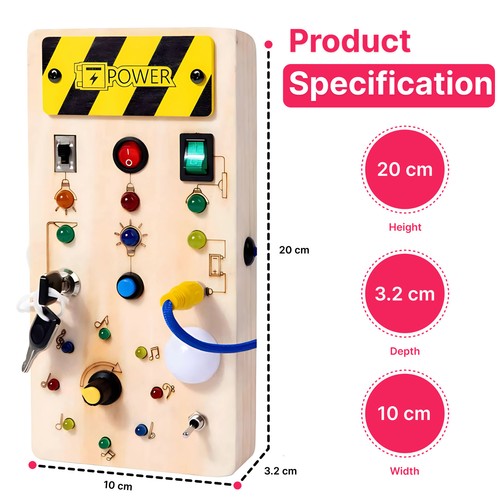 Wooden montessori busy board - montessori,