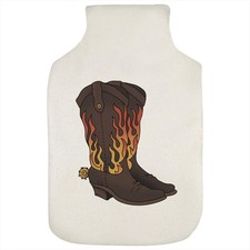 'Flame Cowboy Boots' Hot Water Bottle Cover (HW00040194)