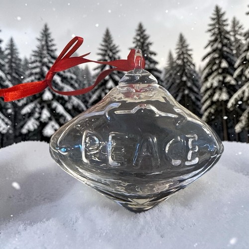 Steuben holiday peace ornament - steuben,