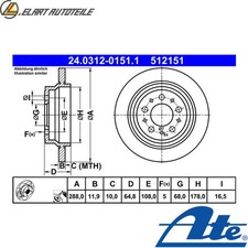 2x BRAKE DISCS 24.0312-0151.1