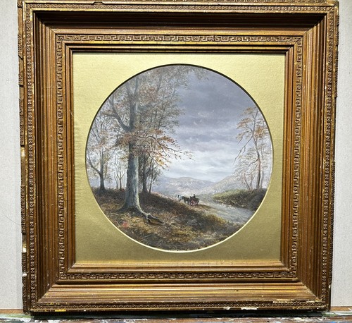 Vintage original oval oil - vintage,