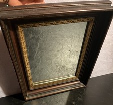 Vintage Victorian Shadow Box Deep Frame Wall Mirror Mohr Gallery Walnut Guilded