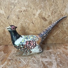 Vintage Paula Humphris Polperro Studio Pottery Figurine Pheasant 34x20cm