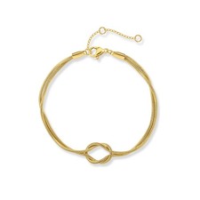 Knot Snake Chain Bracelet 14K