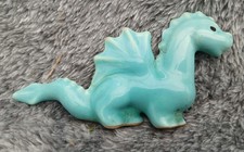 Touquise blue glazed pottery dragon
