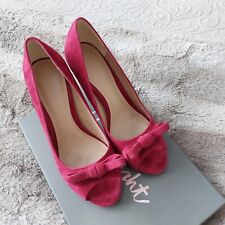 Phase Eight Elena Suede Peep Toe Shoes Size 4