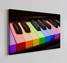 Rainbow Colourful Piano Keys