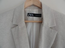 ZARA LINEN BLEND BLAZER JACKET