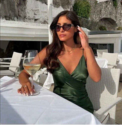 Zara green satin effect slip - green,