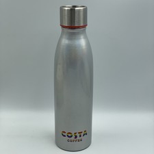 Costa Coffee Stainless Steel Water Bottle Travel Reusable Silver Pride Rainbow