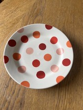 Whittard Of Chelsea Sandwich Side Plate , Red, Pink Orange Spotty, 8inchDiameter