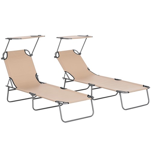 Outsunny folding sun lounger - outsunny,