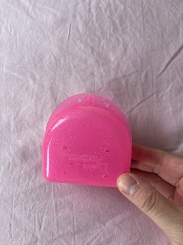 Pink glitter dental retainer - glitter,