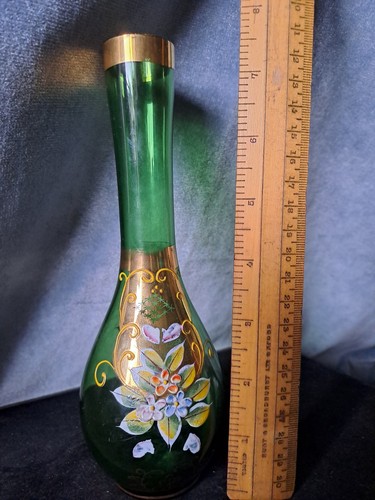 Green glass 24k gold - green,