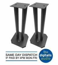 50cm Speaker Stands Black Universal HiFi Floorstands Surround Sound Pair