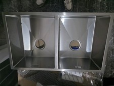 Bower Square double bowl sink 740mm X 440mm