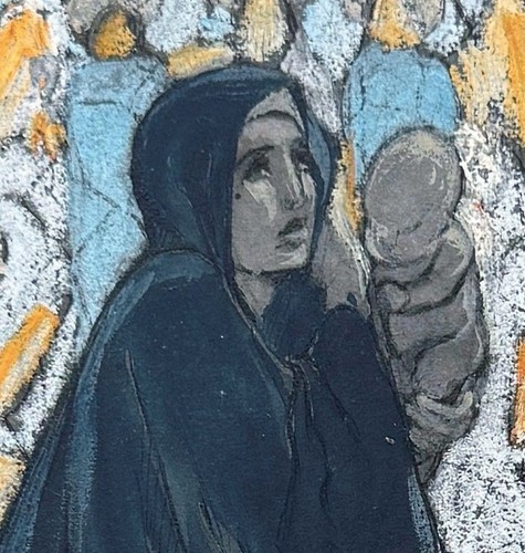 Madonna and child original - -,