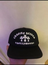 Chrome Hearts Black and White Mesh Trucker