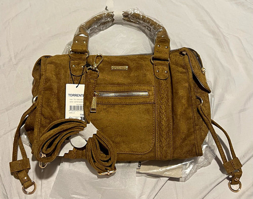 Torrente camel suede satchel - torrente,