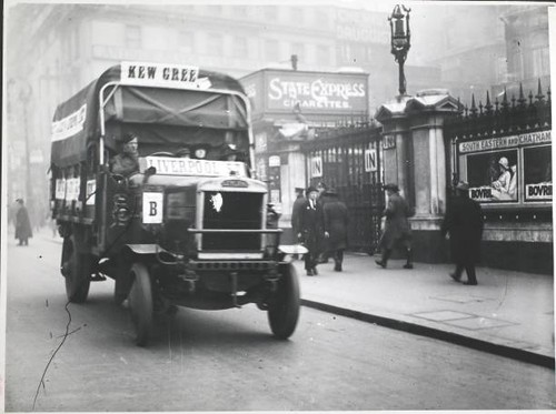 Motor lorries carrying