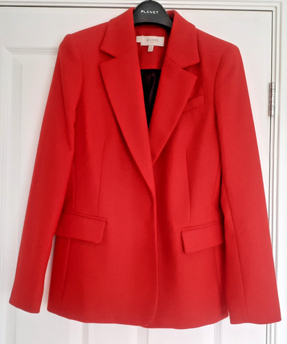 Hobbs red wool jacket size - hobbs,