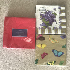 3 Packs of Serviettes - Butterflies Violets & Red Serviettes All unused