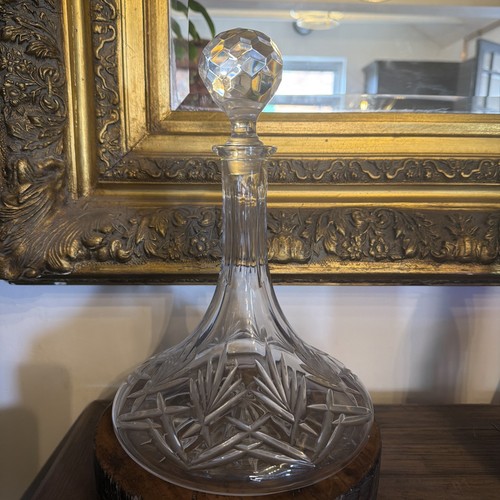 Old crystal cut glass - cut, ships