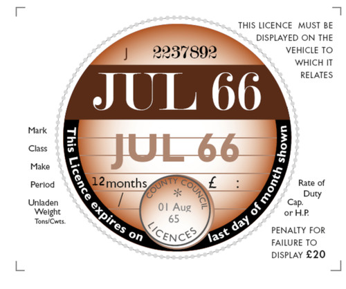 July 1966 classic - road, tax
