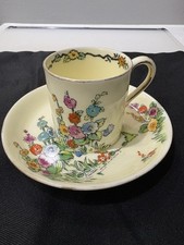 Crown Staffordshire Fine Bone China, Demitasse Cup and Saucer
