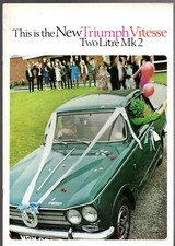 Triumph Vitesse 2-Litre Mk2 1968-71 UK Market Sales Brochure Saloon Convertible