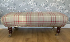 A new footstool in Laura Ashley Keynes Cranberry fabric