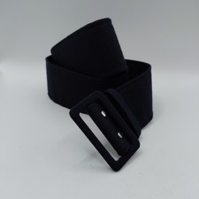 Wide Black Fabric Belt Fabric