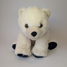 Wild Republic Polar Bear Plush Soft Toy Stuffed Animal 11" White Black Paws Cute