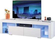 LED TV Unit 160cm, TV Stand Cabinet with LED for TV Up to 70 Inch, 20 Colors