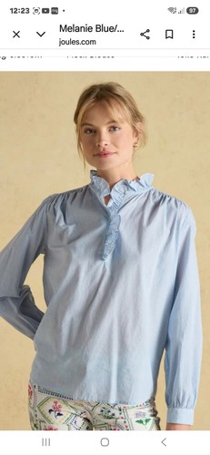 Joules blue stripe frill